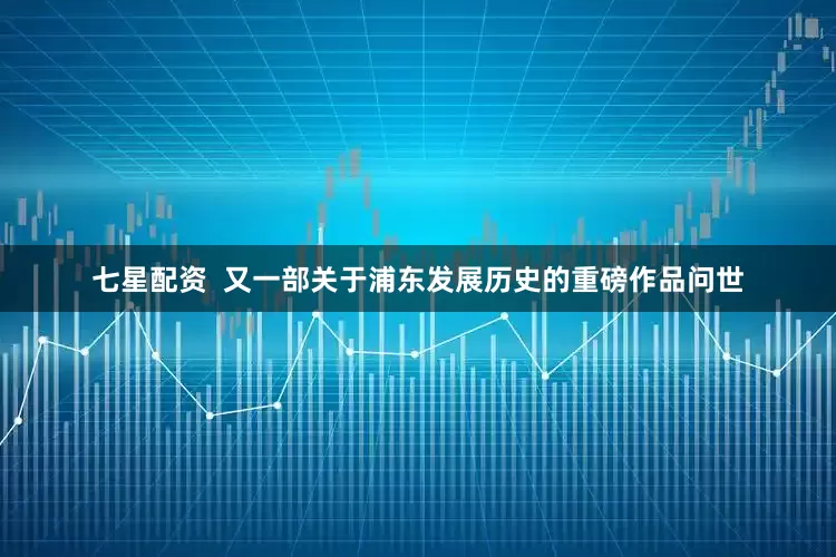 七星配资  又一部关于浦东发展历史的重磅作品问世