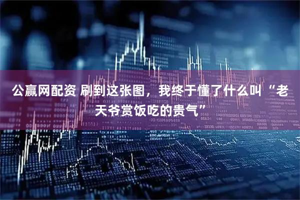 公赢网配资 刷到这张图，我终于懂了什么叫 “老天爷赏饭吃的贵气”